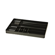 Ernst Manufacturing Ernst 10-Compartment Plastic Organizer Tray, Black 5011